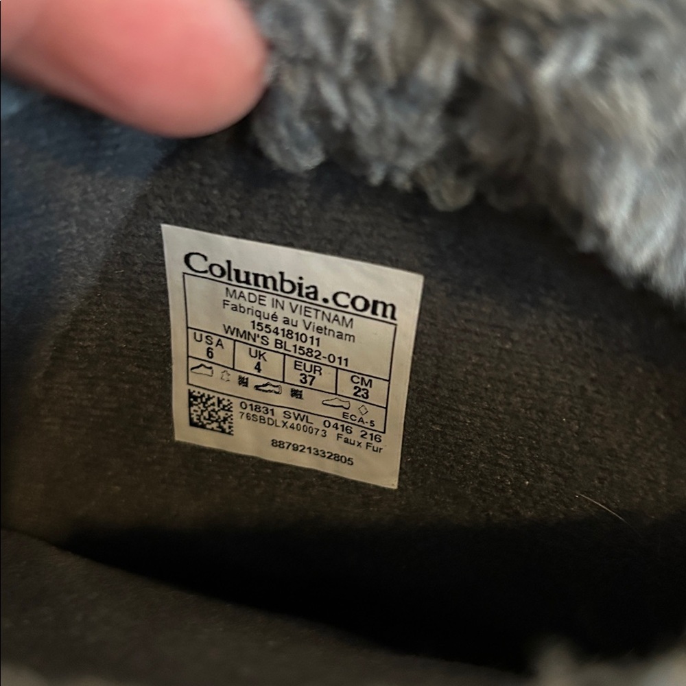 COLUMBIA Ice Maiden II Slip Boot Suede Waterproof Winter Snow Black women’s 6 - Picture 6 of 7
